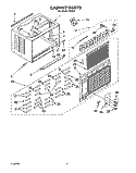 CABINET Diagram and Parts List for R141A  Whirlpool Air Conditioner