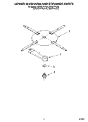 LOWER WASHARM AND STRAINER PARTS Diagram and Parts List for KUDS01FKSS0  KitchenAid Dishwasher