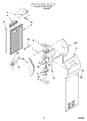 AIR FLOW Diagram and Parts List for 7ED20TKXDN00  Whirlpool Refrigerator