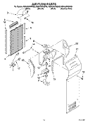 AIR FLOW Diagram and Parts List for KSRA22KKBT00  KitchenAid Refrigerator
