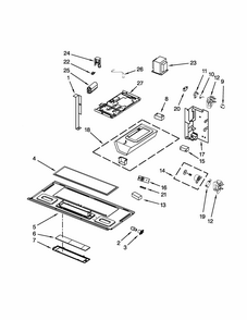 Interior And Ventilation Parts Diagram and Parts List for IMH205DS0  Whirlpool Microwave