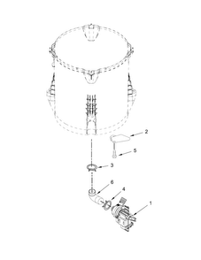 Pump Parts Diagram and Parts List for WTW7040DW0  Whirlpool Washer