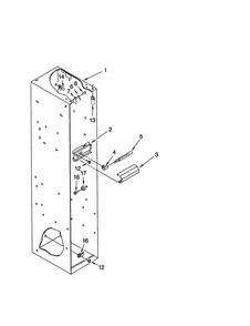 Freezer Liner Diagram and Parts List for KSSS36QJS00  KitchenAid Refrigerator