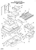 SHELF Diagram and Parts List for KTRP18KDAL00  Whirlpool Refrigerator
