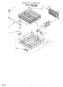 DISHRACK Diagram and Parts List for TUD5700EQ3  Estate Dishwasher