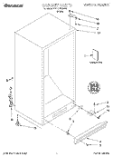 CABINET, LITERATURE Diagram and Parts List for TVF12FRGW02  Whirlpool Freezer