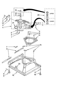 Machine base Diagram and Parts List for 11029822800  Kenmore Washer