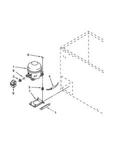 Unit Parts Diagram and Parts List for WC22001Q00  Whirlpool Freezer