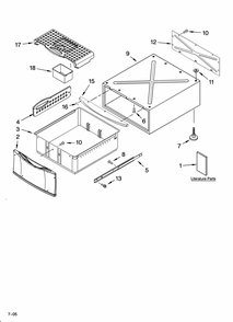 Cabinet Parts Diagram and Parts List for 11055848401  Kenmore Laundry Accessories