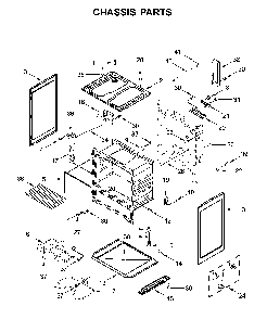 Chassis parts Diagram and Parts List for YWFC315S0JW0  Whirlpool Range