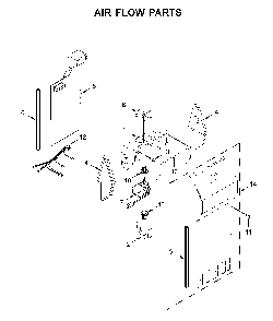 Air flow parts Diagram and Parts List for WRS311SDHB03  Whirlpool Refrigerator