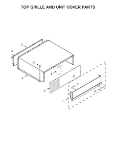 Top Grille And Unit Cover Parts Diagram and Parts List for KBSN608EBS00  KitchenAid Refrigerator