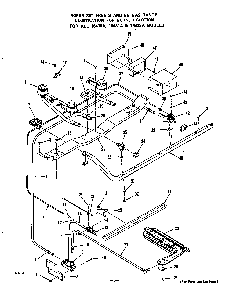 Burner Diagram and Parts List for 1643*0A  Roper Range