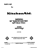 COVER Diagram and Parts List for KEBI141WBL2  KitchenAid Wall Oven