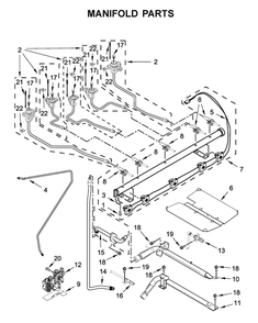 Manifold Parts Diagram and Parts List for WFG775H0HB1  Whirlpool Range