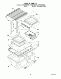 SHELF PARTS Diagram and Parts List for K9TREFFWMS00  KitchenAid Refrigerator