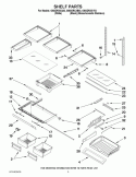 SHELF PARTS Diagram and Parts List for GI6SDRXXQ03  Whirlpool Refrigerator