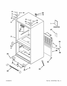 Part Location Diagram of W10328864 Whirlpool Energy guide
