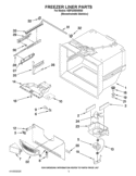 FREEZER LINER PARTS Diagram and Parts List for KBFS25EWMS8  KitchenAid Refrigerator