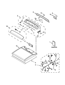 Top And Console Parts Diagram and Parts List for WGD8500DW2  Whirlpool Dryer