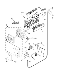 Ice Maker Parts Diagram and Parts List for KBLO36FTX08  KitchenAid Refrigerator