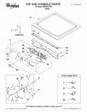 TOP AND CONSOLE PARTS Diagram and Parts List for WGD9151YW0  Whirlpool Dryer