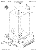 CABINET Diagram and Parts List for KSUB25QDBL00  KitchenAid Refrigerator