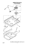 COOKTOP, LIT/OPTIONAL Diagram and Parts List for RF3020XXW2  Whirlpool Range