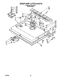 DOOR AND LATCH Diagram and Parts List for KUDA23ZY1  KitchenAid Dishwasher