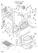 Part Location Diagram of 3399589 Whirlpool CABINET