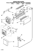 ICEMAKER PARTS Diagram and Parts List for KTRP22EMWH02  KitchenAid Refrigerator