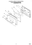 LOWER OVEN DOOR Diagram and Parts List for RB770PXBQ2  Whirlpool Wall Oven