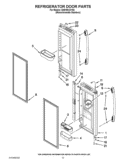 REFRIGERATOR DOOR PARTS Diagram and Parts List for GI6FARXXY06  Whirlpool Refrigerator