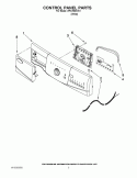 CONTROL PANEL PARTS Diagram and Parts List for WFC7500VW1  Whirlpool Washer
