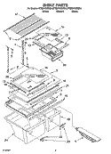 SHELF PARTS, OPTIONAL PARTS Diagram and Parts List for ET8MHKXMB04  Whirlpool Refrigerator