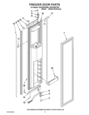 FREEZER DOOR PARTS Diagram and Parts List for KSSO36QTB04  KitchenAid Refrigerator