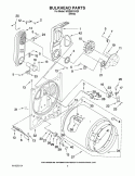 BULKHEAD PARTS Diagram and Parts List for WGD5510VQ0  Whirlpool Dryer