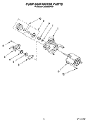 PUMP AND MOTOR PARTS Diagram and Parts List for DU895SWPU0  Whirlpool Dishwasher