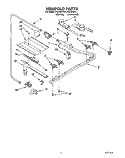 SECTION Diagram and Parts List for FGC355YL1  Whirlpool Range