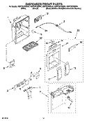 DISPENSER FRONT PARTS Diagram and Parts List for KSRT25CRMS01  KitchenAid Refrigerator