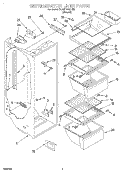 REFRIGERATOR LINER Diagram and Parts List for 7ED20TKXDN00  Whirlpool Refrigerator