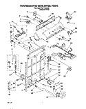 CONTROLS AND REAR PANEL Diagram and Parts List for 6LSP8255BQ3  Whirlpool Washer