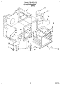 OVEN Diagram and Parts List for RF354BXDW1  Whirlpool Range