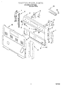 Part Location Diagram of 3186177 Whirlpool Control Panel - White