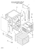 OVEN CHASSIS Diagram and Parts List for KERC607EWH2  KitchenAid Range