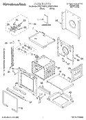 OVEN, LITERATURE Diagram and Parts List for KEBI171DWH9  KitchenAid Wall Oven