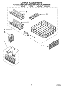 LOWER RACK PARTS, OPTIONAL PARTS (NOT INCLUDED) Diagram and Parts List for KUDS01ILBT5  KitchenAid Dishwasher