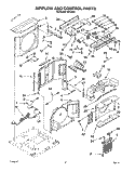 AIRFLOW AND CONTROL Diagram and Parts List for RH123A1  Whirlpool Air Conditioner