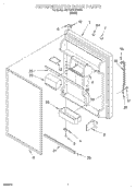 REFRIGERATOR DOOR Diagram and Parts List for 6ET19PKXHW00  Whirlpool Refrigerator