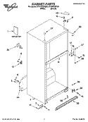 CABINET PARTS Diagram and Parts List for ET1FTEXMQ03  Whirlpool Refrigerator